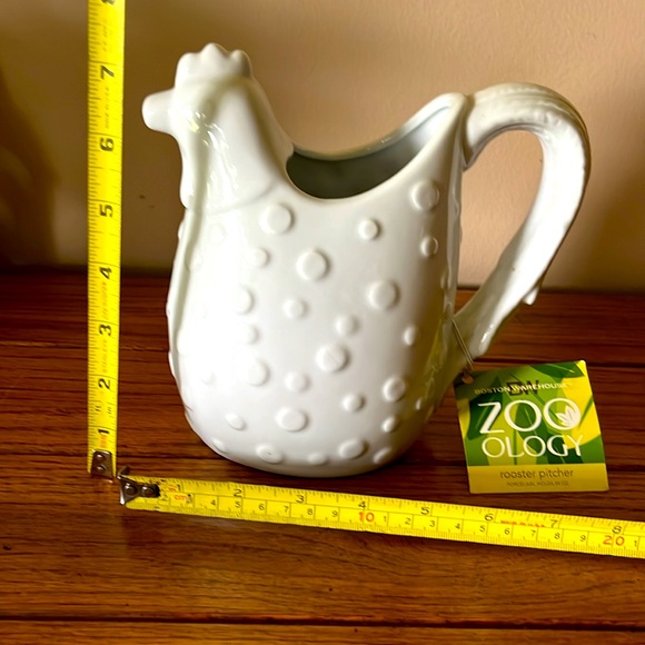 💃💃 HP 💃💃 Boston Warehouse Trading Company White Rooster Pitcher - Picture 7 of 9